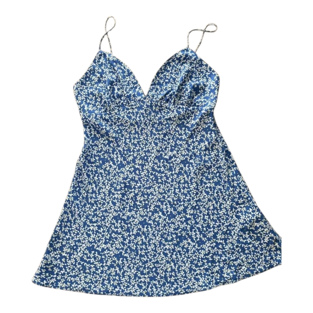 Zara Blue and White Floral Dress - Picture 2 of 5